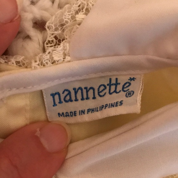 ❌SOLD Vintage 70’s Nannette Dress Yellow Cat Lace - Picture 4 of 8